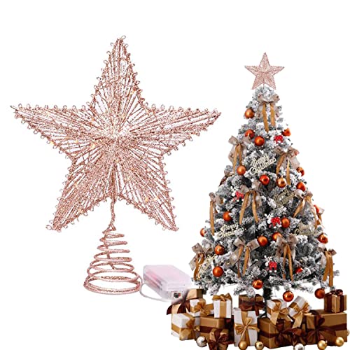 Tangger Weihnachtsbaum Topper Star Weihnachtsbaumspitze Baumspitze Stern Christbaumspitze Stern Christbaumschmuck Glitzernde Baum Ornament Tannenbaum Stern Weihnachtsfeier Decoartion von tangger