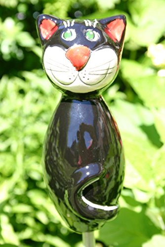 Gartenstecker Gartendekoartion Mini Keramik Katze von Tangoo 44301 von Tangoo