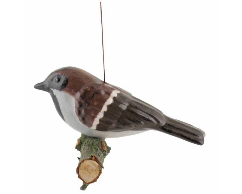 Tangoo Gartenfigur Tangoo Keramik Feldsperling auf Holz, hängend, (Stück) von Tangoo