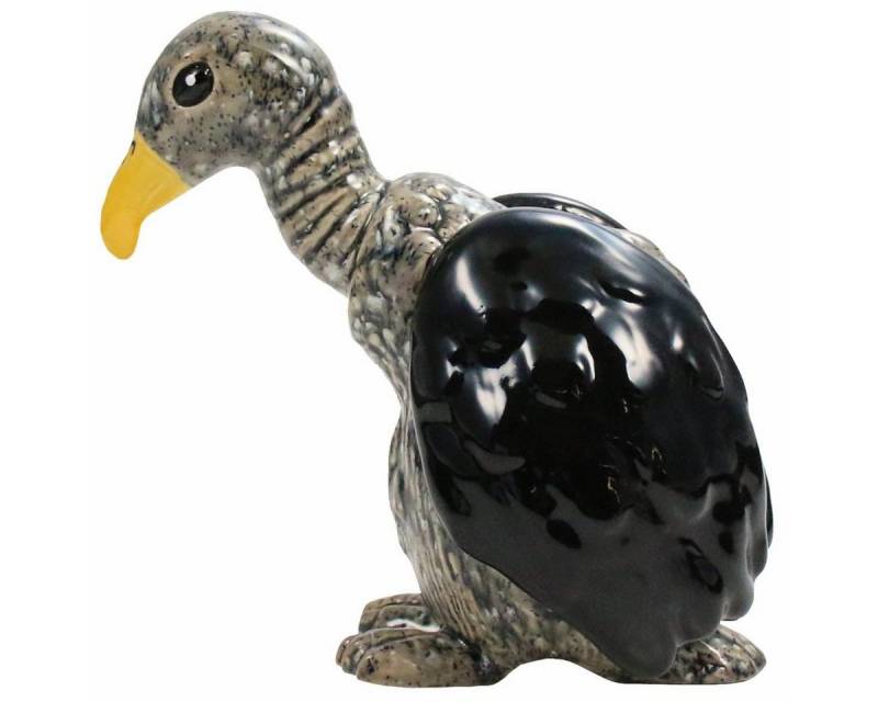 Tangoo Gartenfigur Tangoo Keramik-Geier stehend grau-braun-weiß schwarze Flügel, (Stück) von Tangoo