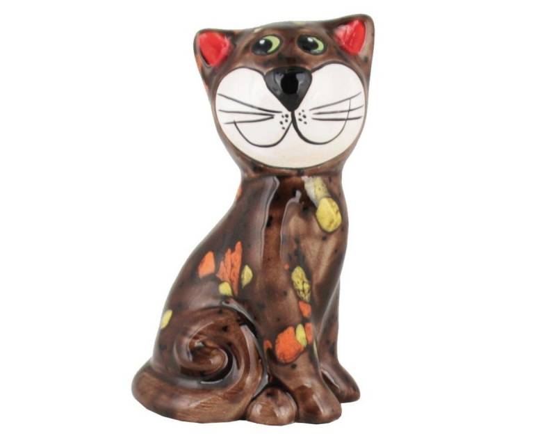 Tangoo Gartenfigur Tangoo Keramik-Katze sitzend braun glänzend ca 14cm H, (Stück) von Tangoo