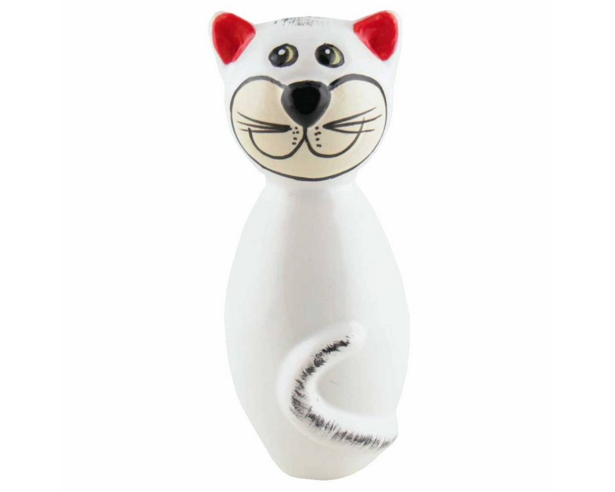 Tangoo Gartenfigur Tangoo Keramik-Katze MINI weiß glänzend, (Stück) von Tangoo