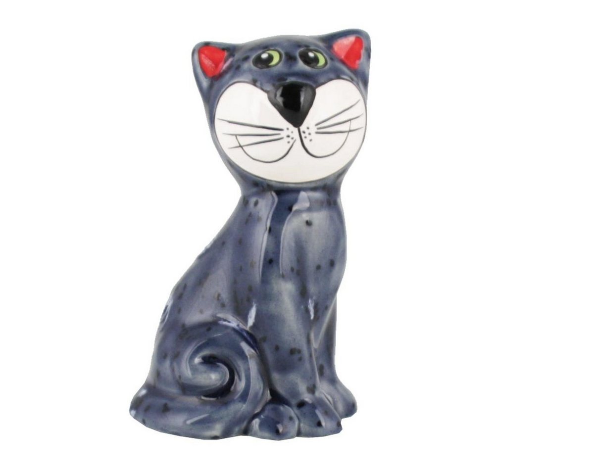 Tangoo Gartenfigur Tangoo Keramik-Katze sitzend grau glänzend ca 14cm H, (Stück) von Tangoo