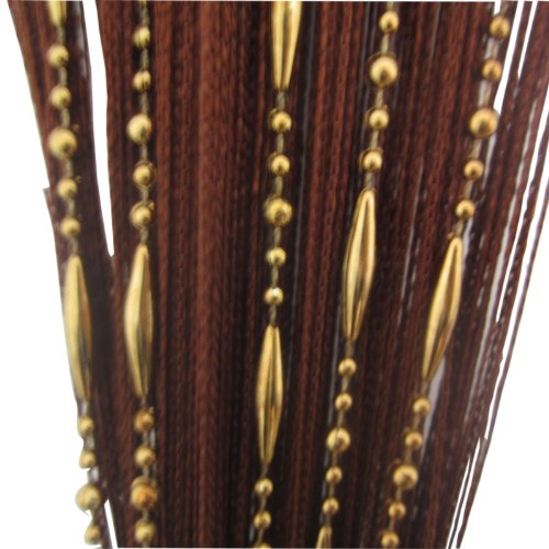 Tangpan Raumteiler, Fadenvorhang, Fliegengitter mit Perlendekoration, 100 x 200 cm, Polyester Plastik, braun, 100_x_200_cm Tangpan Raumteiler, Fadenvorhang, Fliegengitter mit Perlendekoration, 100 x 200 cm, Polyester Plastik, braun, 100_x_200_cm von Tangpan