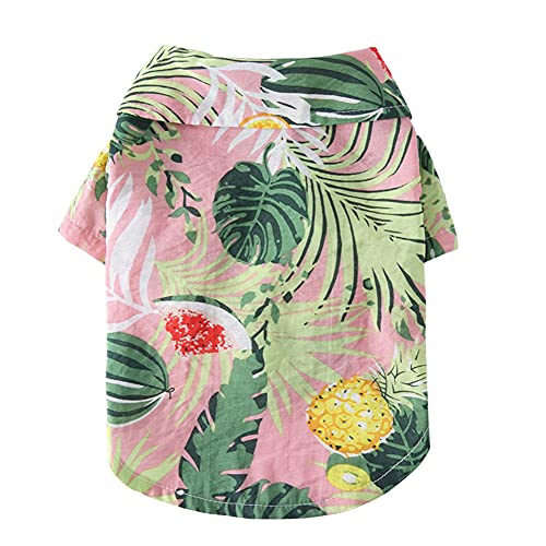 Tangpan Summer Pet Daisy Hawaii Beach Plaid Print Shirts Kleidung für Hunde S07 Pink XL Tangpan Summer Pet Daisy Hawaii Beach Plaid Print Shirts Kleidung für Hunde S07 Pink XL von Tangpan