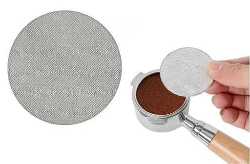 1 x 58,5 mm Espresso-Pucksieb, wiederverwendbarer Espresso-Siebfilter für Espresso-Siebträger-Filterkorb, 1,7 mm Dicke, 150 μm, Kaffeefiltergitter, 316 Edelstahl, Kaffeemaschinen-Zubehör 1 x 58,5 mm Espresso-Pucksieb, wiederverwendbarer Espresso-Siebfilter für Espresso-Siebträger-Filterkorb, 1,7 mm Dicke, 150 μm, Kaffeefiltergitter, 316 Edelstahl, Kaffeemaschinen-Zubehör von Tangseajiao