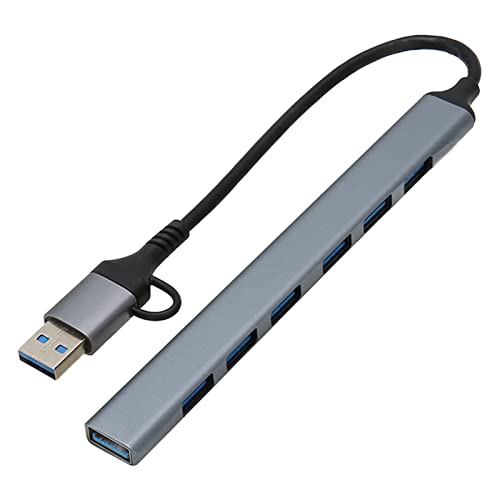 7 in 1 USB 3.0 Hub, USB Extender, USB Splitter, USB Expander für Laptop, Hochgeschwindigkeits Multiport USB Dockingstation, für Telefon, Maus, Tastatur von Tangxi