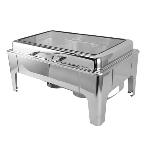 Erwärmung Buffet Server, Buffet Wärme -Konservierungsherd Sichtbarer Deckel Rechteckig für Restaurants (3 Fächer) von Tangxi