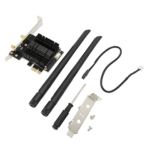 Tangxi PCIE-WLAN-Adapter,PCIE-WLAN-Karte Erweitert die Unterstützung von AC1300Mbps, 4.2 PCIE-WLAN-Karte,Dualband-Desktop-WLAN-Karte für Desktop-PC von Tangxi