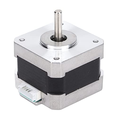 Tangxi 42-34 3D-Druckermotor für Cr-10-Serie Z-Achsen/für Ender-3 XYZ-Achsen, 2 Phasen 0.8A 1.8 Grad 0.4N.M Schrittmotor, CNC-Maschinen Ersatzmotor - Geräuscharm/Stabiler Betrieb (Silber) von Tangxi