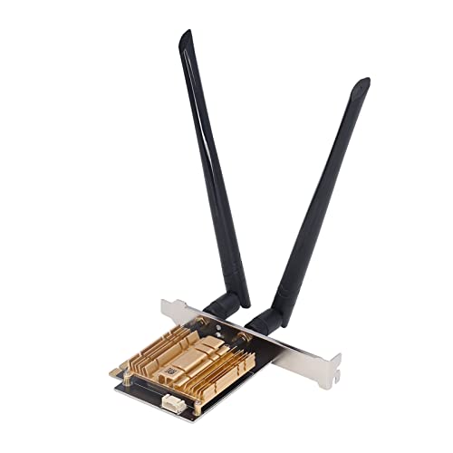 Tangxi AX210 PCIe WiFi Netzwerkadapter, 2.4G/5.8G/6G Wireless WiFi Internetkarte, BT 5.2 WiFi 6E PCI E WiFi Adapter mit 2x6dBi Antennen für Windows 11/10 64 Bit Desktop Computer von Tangxi