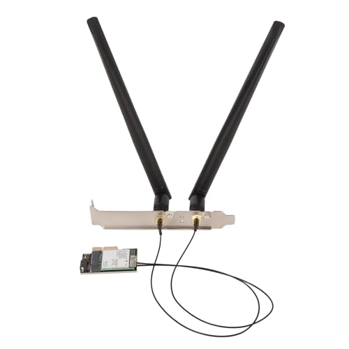 AX210NGW WiFi 6E-Karte mit Bluetooth 5.2, 2,4 G 574 Mbit/s, 5G 2400 Mbit/s Hochgeschwindigkeits-Wireless-Netzwerkkarte, PCIEx1-Schnittstelle, MU MIMO, für Win10, für Win11 (Nicht von Tangxi