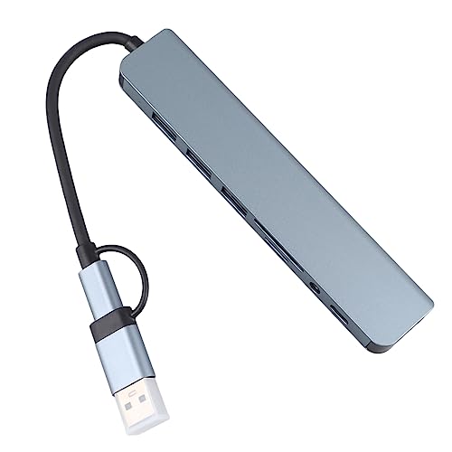 Tangxi Laptop-Dockingstationen USB-C-HUB, USB-C-Multiport-Adapter mit USB-3.0-Anschlüssen, Aluminium-Laptop-USB-HUB-Konverter, SD/TF-Kartenleser, für Desktop, Mobiltelefon von Tangxi