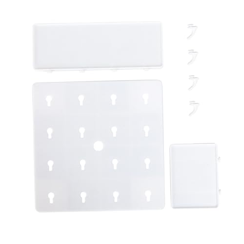 Tangxi Modernes Pegboard -Wandregal mit Haken für das Wohnzimmerbad Im Küchenbad, ohne Punch -Installation Wand Organizer Regal, Premium Kunststoffmaterial, Kompaktes und Stilvolles Design (White) von Tangxi