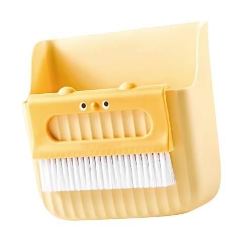 Tangxi Multifunktionales Kleines Besen Dustpan Set Compact Leichtes Reinigungskit für Desktop -Tastaturbürohaus (Yellow) von Tangxi