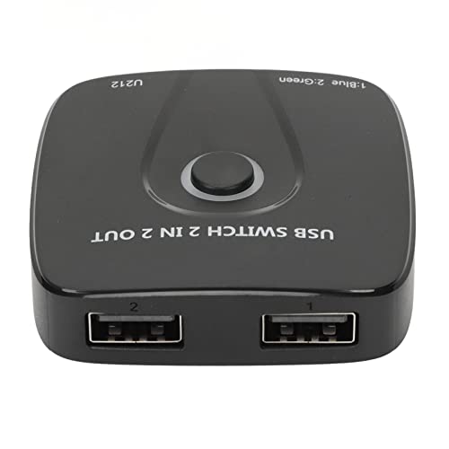 USB 2.0 Switch Selector, USB Switcher 2 in 2 Out für 2 Computer Share Drucker Maus Tastatur Webcam Scanner, Kompatibel mit OS X/X, Win XP/7/8/10 System von Tangxi