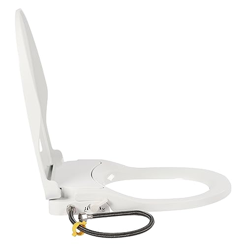 Bidet Toilette Klodeckel Nicht-Elektrisches Doppeldüse WC Bidet Aufsatz Toilettendeckel D Form Bidet Toilettensitz Front- und Heckwäsche, passt zu verlängerten Toiletten, Einfacher Installation von TanjcXliu