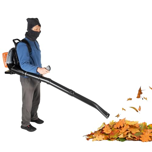 Laubsauger 2 Takt Benzin Gartengeräte 2.7KW Leistung Staubbläser Leaf Blower 6800r/min Laubsammler, mit 2 Riemen inschließlich Laub- und Schneeräumung von TanjcXliu