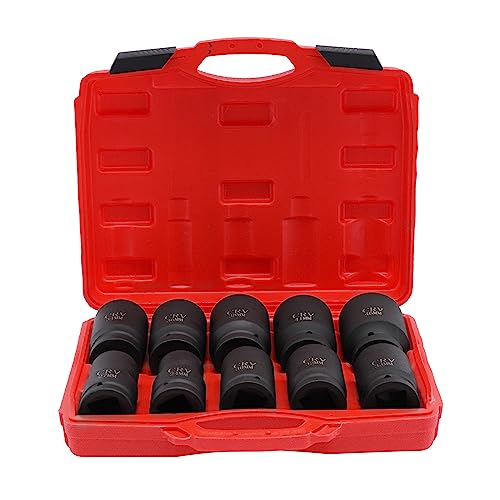 Schlagnuss Set Schlagschrauber Nüsse Langnuss Set Stecknuss Set Schlagschrauber Nuss Set Schaft Socket Set 10 Stück, 24-46mm, 45# Stahl, mit Kunststoffbox Schlagnuss Set Schlagschrauber Nüsse Langnuss Set Stecknuss Set Schlagschrauber Nuss Set Schaft Socket Set 10 Stück, 24-46mm, 45# Stahl, mit Kunststoffbox von TanjcXliu