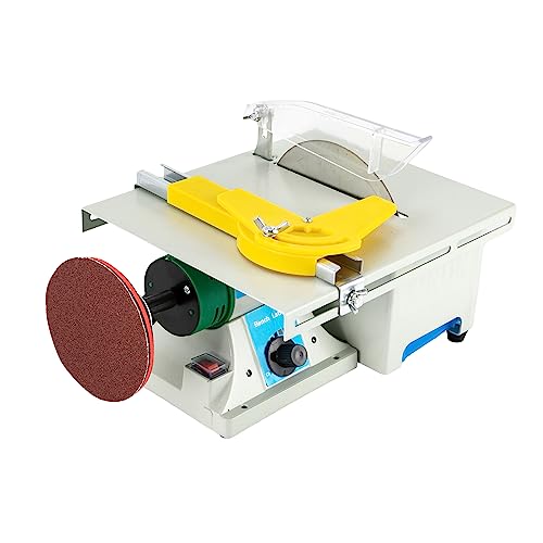 Schmuck Stein Poliermaschine 750W Tragbare Mini Tischsäge 220V Multifunktionsbank Schleifmaschine 5-in-1 Tischschleifer 10,000Rpm Edelstein Schleifmaschine, für Schnitzen, Polieren, Bohren von TanjcXliu