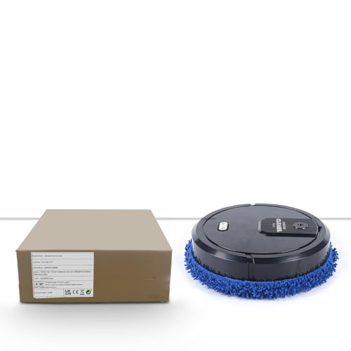 TanjcXliu Saugroboter USB-Aufladung Effiziente Reinigung Wischroboter, Mini Staub Wisch Roboter, Robot Vacuum Cleaner with Mop Automatische Vermeidung, Für Haushaltsfeinstaub und Tierhaare (schwarz) von TanjcXliu