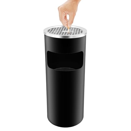 Zylinder Mülleimer 15L Dustbin Kitchen mit herausnehmbarem Innenbehälter und Löschgitter Müllsystem Multifunktional Aschenbecher Flure Abfallbehälter Metall Abfalleimer Büro Innen, Außenbereiche Zylinder Mülleimer 15L Dustbin Kitchen mit herausnehmbarem Innenbehälter und Löschgitter Müllsystem Multifunktional Aschenbecher Flure Abfallbehälter Metall Abfalleimer Büro Innen, Außenbereiche von TanjcXliu