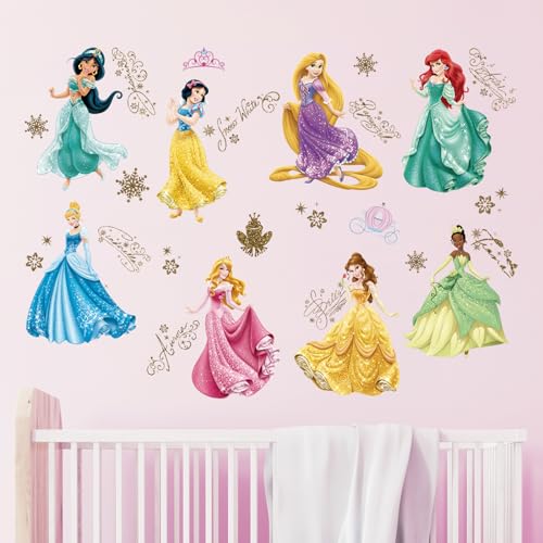 Tanlaby Prinzessinnen Wandsticker Mädchen Wandtattoo Abnehmbare Wandaufkleber für Babyzimmer Wohnzimmer Schlafzimmer Kinderzimmer Hause Wanddekoration von Tanlaby