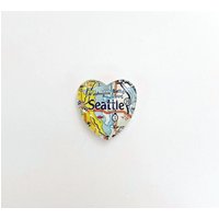 Seattle Wa Vintage Karte Magnet. Herzförmiger Magnet, Starker Reisegeschenk, Geschenke, Souvenir, Kerl Geschenk, Wohndeusching Geschenk von TannerGlass