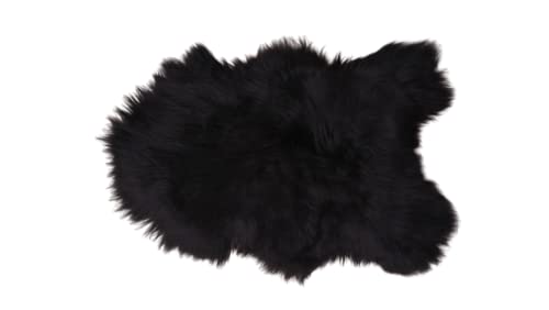 Tannery Sheepskin Schaffell Natürliche Schwarz isländische Teppiche, Amazing Schaffell, Schafsleder, Schafsleder Bereich, Teppiche, Teppich, Teppiche Lange Wolle (100cm/55cm) von Tannery Sheepskin