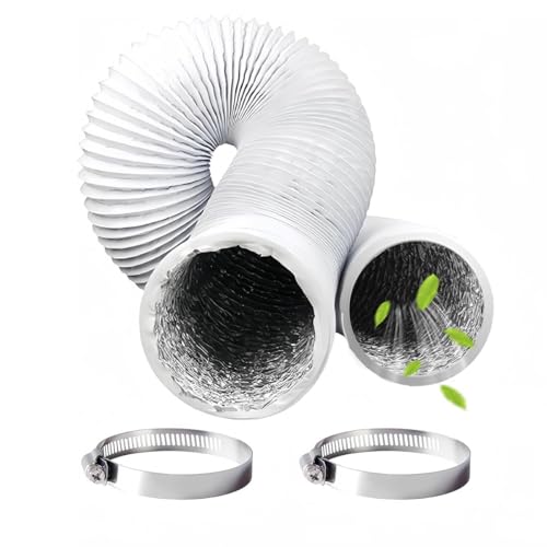 Abluftschlauch 100mm, PVC Flexibler Lüftungsschlauch Abluftrohr Lange 6M, mit 2 Edelstahl Schlauchschellen, verwendet für Klimaanlagen, Wäschetrockner, Abzugshaube Trockner Schlauch (6M) Abluftschlauch 100mm, PVC Flexibler Lüftungsschlauch Abluftrohr Lange 6M, mit 2 Edelstahl Schlauchschellen, verwendet für Klimaanlagen, Wäschetrockner, Abzugshaube Trockner Schlauch (6M) von Tannest