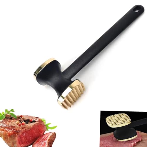 Fleischklopfer, Doppelseitiger Fleischklopfer Edelstahl, Schnitzelklopfer Fleischzartmacher, Fleischhammer Geeignet für Steak, Hammer zum Zarten, für Huhn, Rind, Schwein, Spülmaschinenfest (Golden) Fleischklopfer, Doppelseitiger Fleischklopfer Edelstahl, Schnitzelklopfer Fleischzartmacher, Fleischhammer Geeignet für Steak, Hammer zum Zarten, für Huhn, Rind, Schwein, Spülmaschinenfest (Golden) von Tannest