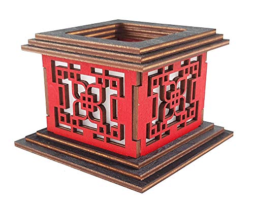 Tanno Design® Japan Kerzenhalter Akina mit Teelichtfunktion rot/schwarz von Tanno Design