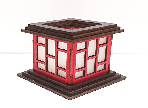 Tanno Design® Japan Kerzenhalter Reiwa no kibo mit Teelichtfunktion rot/schwarz von Tanno Design