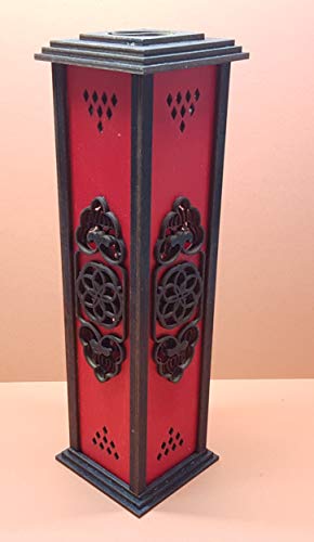 Tanno Design® Japan Räucherturm Räucherstäbchenhalter Blume des Lebens rot/schwarz von Tanno Design