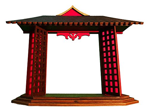 Tanno Design® Japanisches Eingangstor Tempel Schrein Torii - rot/schwarz 21,5 x17cm von Tanno Design