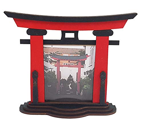 Tanno Design Torii Hisa - mit Bilderrahmen - Japanisches Standbild rot/schwarz von Tanno Design