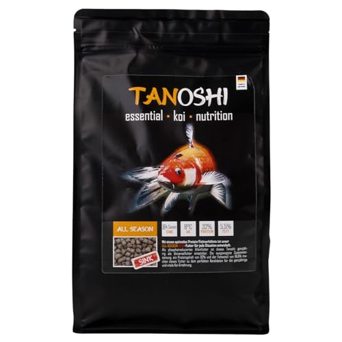 Tanoshi Koifutter - All Season Sink - 4,5mm 1,2 kg | sinkendes Jauptfutter für Winter, Herbst und Frühjahr | für eine ausgewogene Ernährung mit Lachsöl | ab 6°C Tanoshi Koifutter - All Season Sink - 4,5mm 1,2 kg | sinkendes Jauptfutter für Winter, Herbst und Frühjahr | für eine ausgewogene Ernährung mit Lachsöl | ab 6°C von Tanoshi