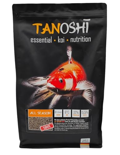 Tanoshi Koifutter - All Season Sink - 4,5mm 5 kg | sinkendes Jauptfutter für Winter, Herbst und Frühjahr | für eine ausgewogene Ernährung mit Lachsöl | ab 6°C Tanoshi Koifutter - All Season Sink - 4,5mm 5 kg | sinkendes Jauptfutter für Winter, Herbst und Frühjahr | für eine ausgewogene Ernährung mit Lachsöl | ab 6°C von Tanoshi