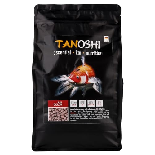 Tanoshi Koifutter - Color Plus - 3mm 1,2 kg | Schwimmendes Hauptfutter für Intensive Farbentwicklung Dank Spirulina mit natürlichem Astaxanthin | ab 10°C Tanoshi Koifutter - Color Plus - 3mm 1,2 kg | Schwimmendes Hauptfutter für Intensive Farbentwicklung Dank Spirulina mit natürlichem Astaxanthin | ab 10°C von Tanoshi