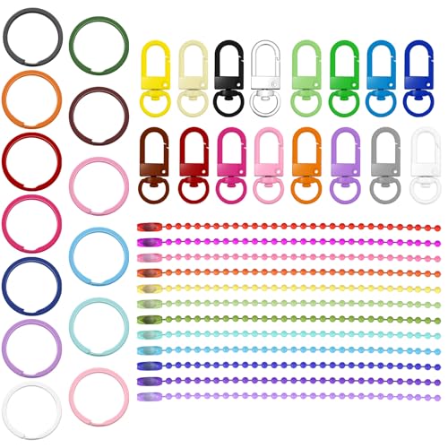 Tanstic 160Pcs Colorful Metal Ball Beads Chain and Spring O Rings and Lobster Claw Clasps Kit, 4.72” Ball Bead Keychain, 1.18” Round Trigger Buckles, 1.29” Swivel Lanyards Snap Hooks for DIY Craft Tanstic 160Pcs Colorful Metal Ball Beads Chain and Spring O Rings and Lobster Claw Clasps Kit, 4.72” Ball Bead Keychain, 1.18” Round Trigger Buckles, 1.29” Swivel Lanyards Snap Hooks for DIY Craft von Tanstic