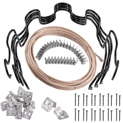 Tanstic 67Pcs 16 Inch Couch Spring Repair Kit, Sofa Upholstery Spring Replacement Kit Includes Springs, Upholstery Stay Wire, Upholstery Spring Clips, Stay Wire Clips, Nails for Sofa Couch Seat von Tanstic