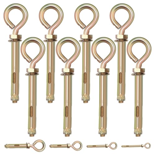 Tanstic 8Pcs M10 Concrete Eye Bolt Expansion Eyebolt Concrete Anchor Eyebolt Brick Anchors Eyebolt Heavy Duty Eyebolts for Wall Ceiling Concrete Masonry Tanstic 8Pcs M10 Concrete Eye Bolt Expansion Eyebolt Concrete Anchor Eyebolt Brick Anchors Eyebolt Heavy Duty Eyebolts for Wall Ceiling Concrete Masonry von Tanstic