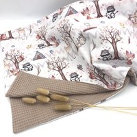 Babydecke Waldtierfreunde Boho Mit Waffelpique, Versch. Farben Babydecke Waldtierfreunde Boho Mit Waffelpique, Versch. Farben von TanteFi
