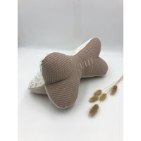 Leseknochen Mit Namen - Weidenkätzchen, Frottee, Waffelpique Dunkelbeige von TanteFi