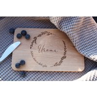 Frühstücksbrett - Personalisierte Bretter Geschenk Geburtstag Muttertag Weihnachten Holzbrett Schneidebrett Uroma Oma von TanteMaja