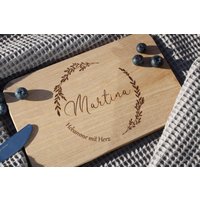 Frühstücksbrett - Personalisierte Bretter Geschenk Hebamme Muttertag Weihnachten Holzbrett Schneidebrett von TanteMaja