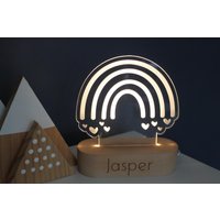 Personalisierbares Nachtlicht Regenbogen - Kinderzimmerlampen Geschenk Geburt Lampen Tiermotiv Led Deko Kinderzimmer Taufe von TanteMaja