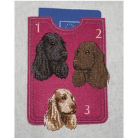 Heimtierausweis Cocker Verschiedene Ausführung Naturgetreu Gestickt Auf Wunsch Mit Namen Und Geburtsdatum Des Hundes - Personalisierbar von TantePe