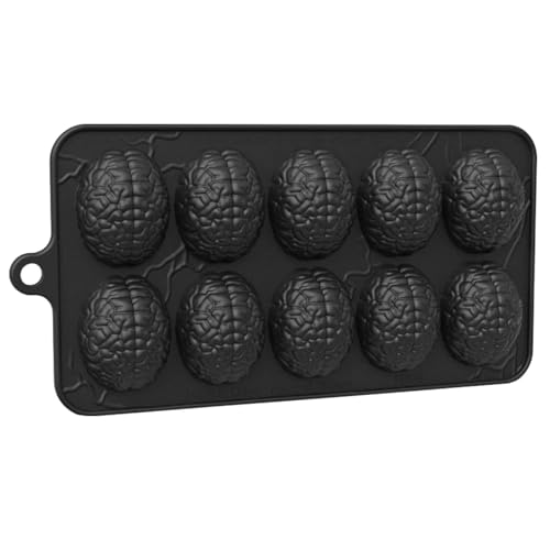 10 Mulden Gehirn Puddingform Silikon -Halloween Thema Gehirn Silikonform Menschliche Gehirn Silikonform Halloween Überraschung Gehirnform Seifen-Gießformen Für Pudding Kuchen Schokolade 10 Mulden Gehirn Puddingform Silikon -Halloween Thema Gehirn Silikonform Menschliche Gehirn Silikonform Halloween Überraschung Gehirnform Seifen-Gießformen Für Pudding Kuchen Schokolade von Tanxemery