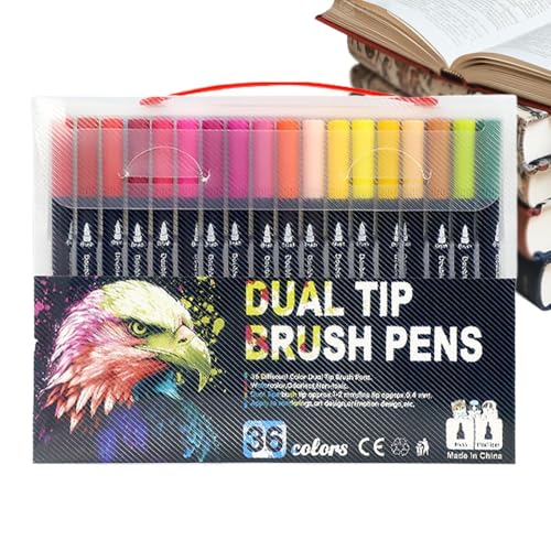 Acrylmarker-Set, Farbstifte, Set mit farbigen Markern mit doppelter Spitze | wasserfestes Kunststift-Set, tragbare Marker für Holz, Leinwand, Stein, Stein, Glas, C von Tanxemery
